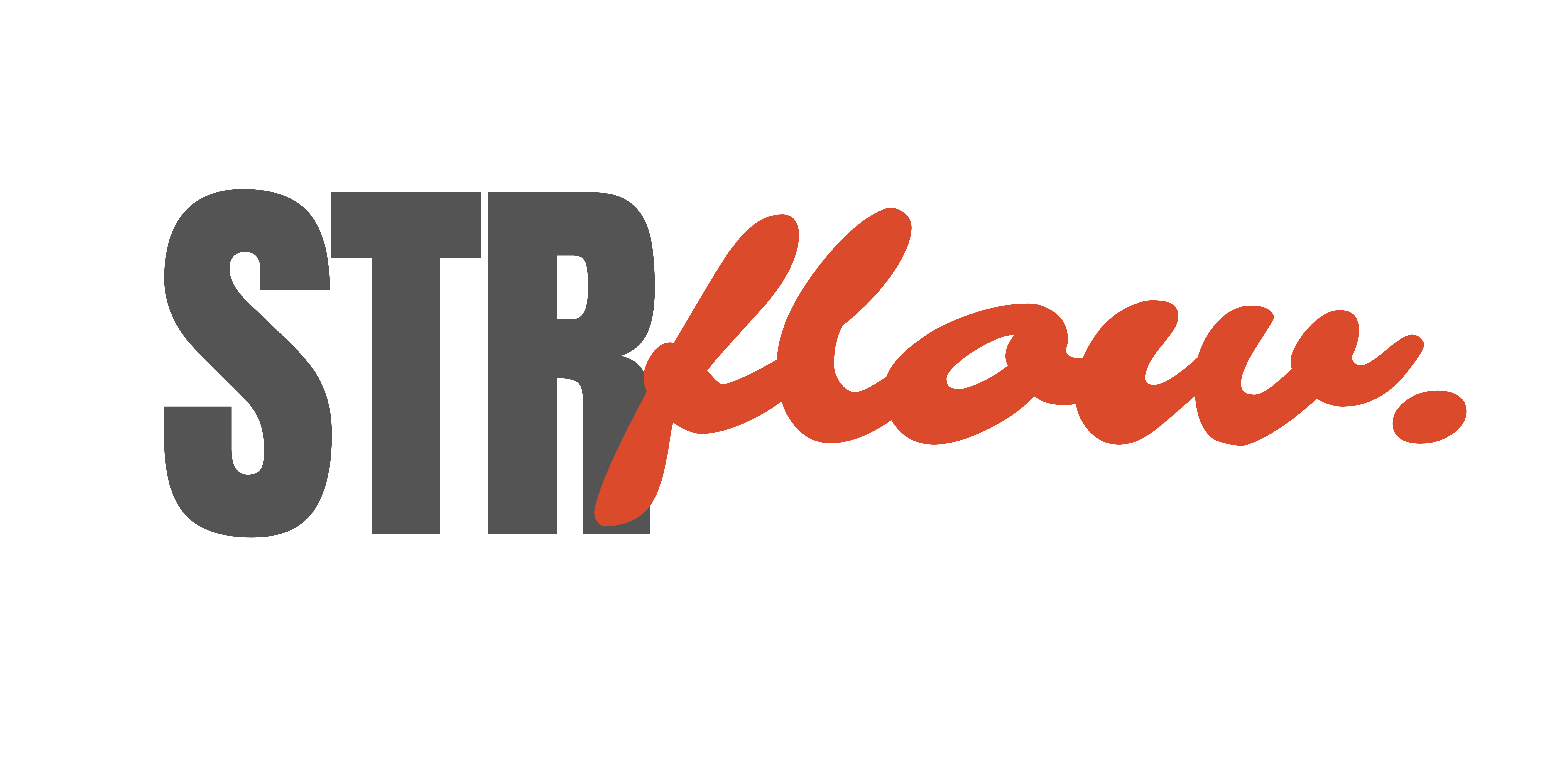 STRflow company logo, stylized text in blue and red, displayed on a white background. Logo is visually clear and professional, representing the STRflow brand.